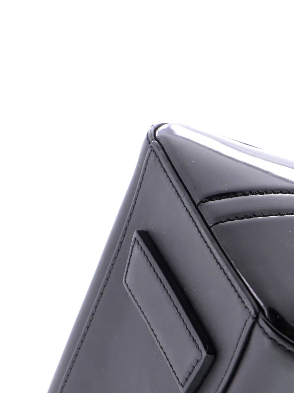 Pre-owned Givenchy Antigona Bag Glazed Leather Small Satchel In Black