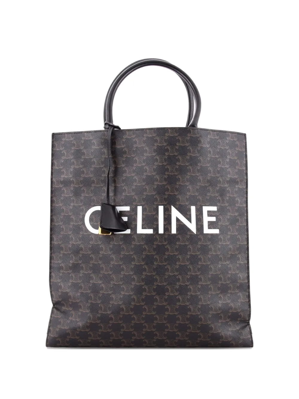Celine Pre-Owned Vertical Cabas Triomphe Coated Canvas Large tote bag | Brown | Image 1