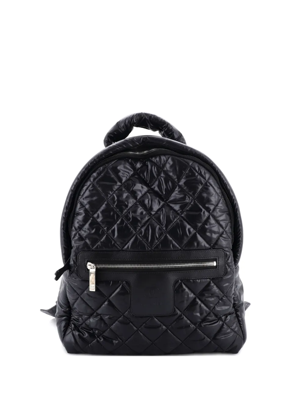 Pre-owned Chanel Coco Cocoon Quilted Nylon Large Backpack In Black