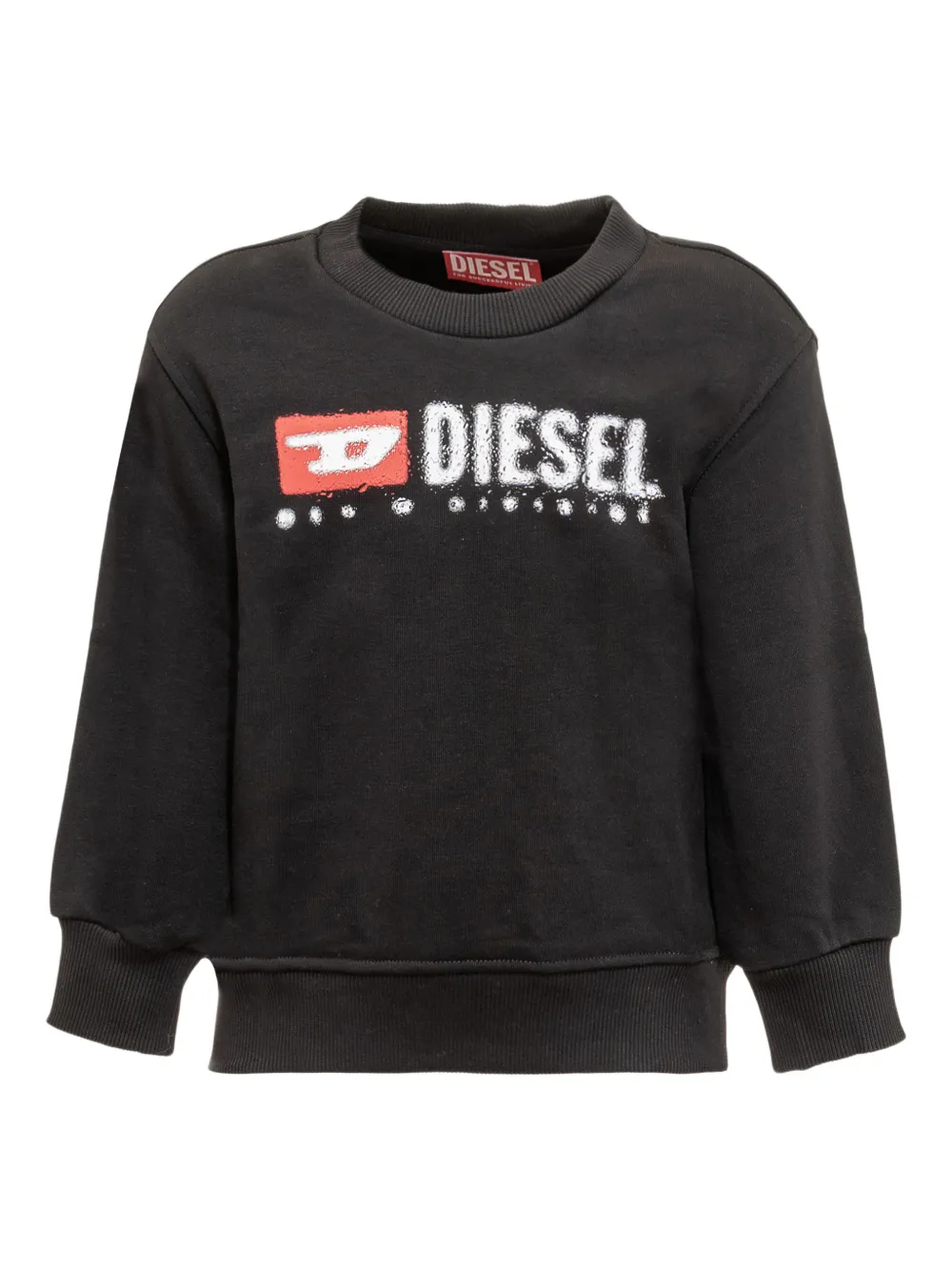Diesel Kids' Logo-print Sweatshirt In Black