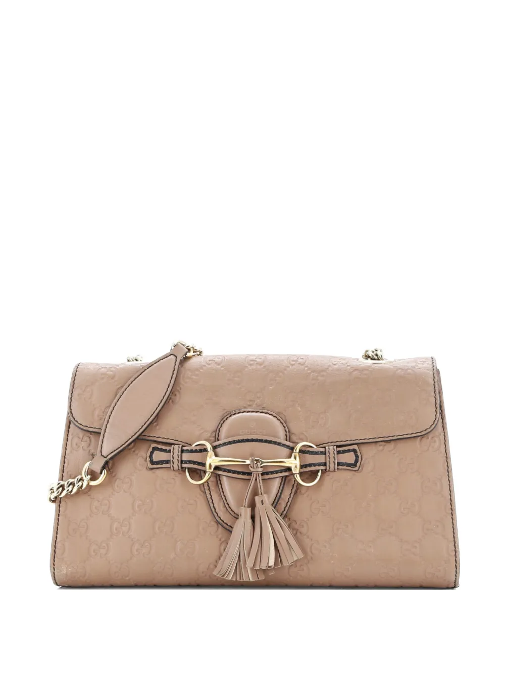 Gucci Pre-Owned Emily Chain Flap Bag Guccissima Leather Medium shoulder bag - Toni neutri