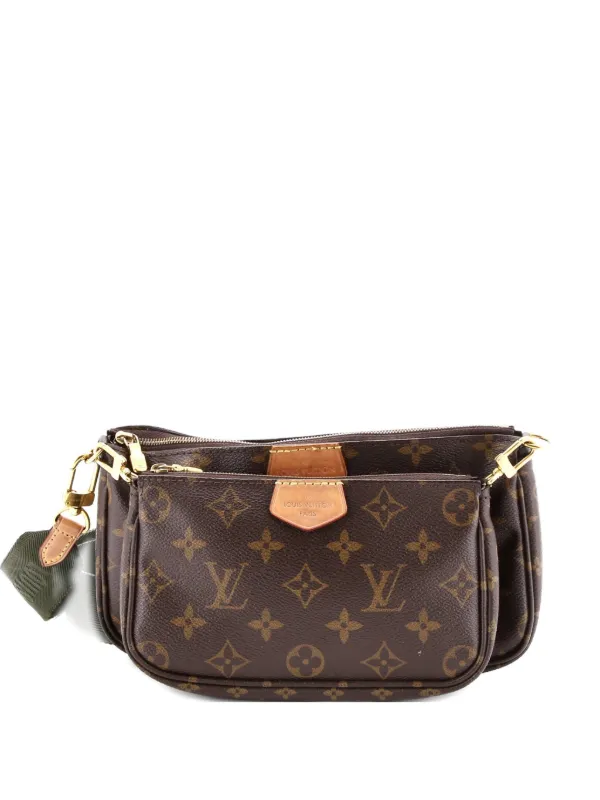 【マクラ】Louis Vuitton ボディバッグ ブラウン キャンバス Louis Vuitton Pre-Owned Multi Pochette Accessoires Monogram Canvas