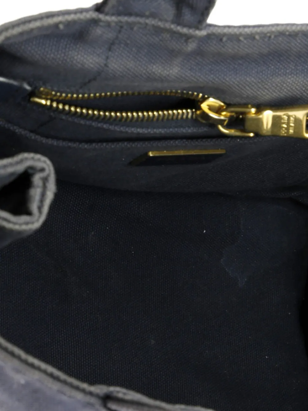 PRADA Pre-owned Canapa Denim Mini Tote Bag In Blue