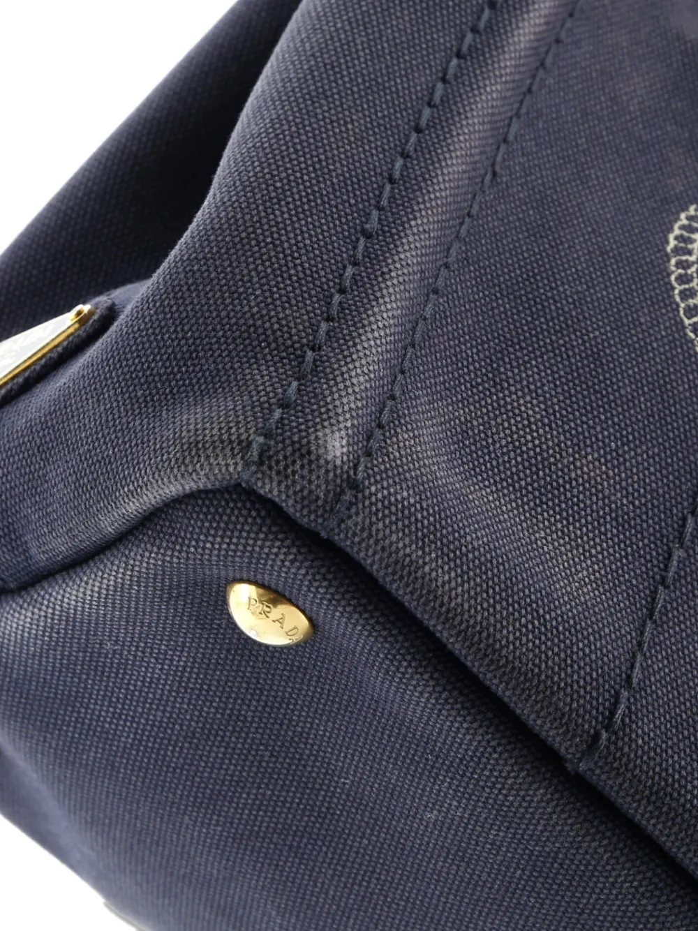 PRADA Pre-owned Canapa Denim Mini Tote Bag In Blue