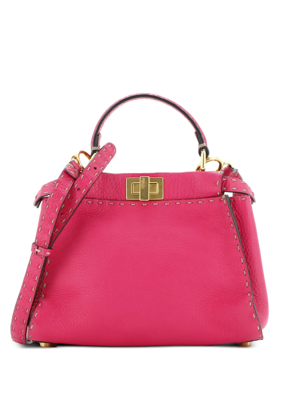 Fendi Pre-Owned Selleria Peekaboo Bag Leather Mini satchel - Rosa