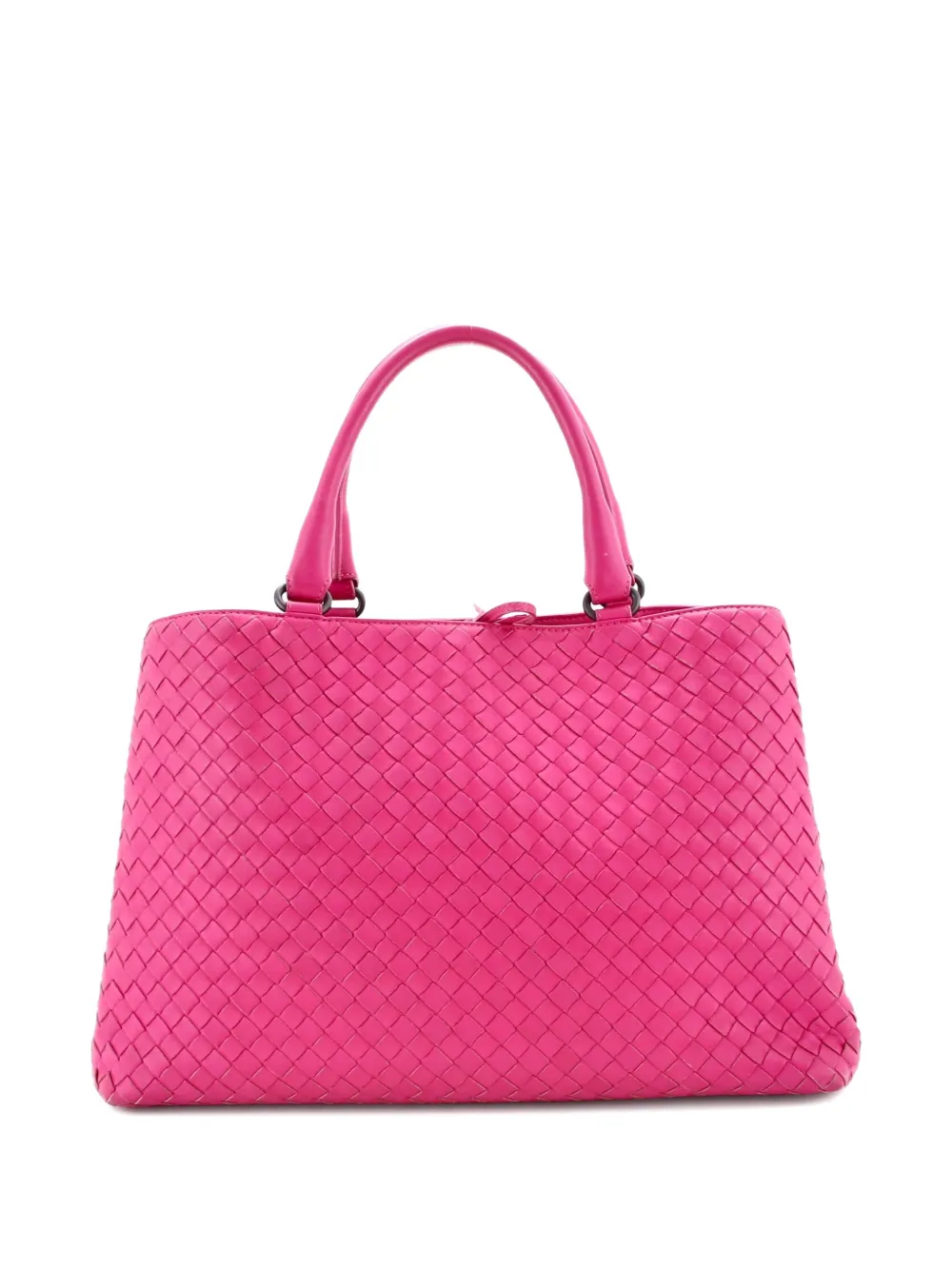 Pre-owned Bottega Veneta Milano Intrecciato Nappa Large Tote Bag In Pink