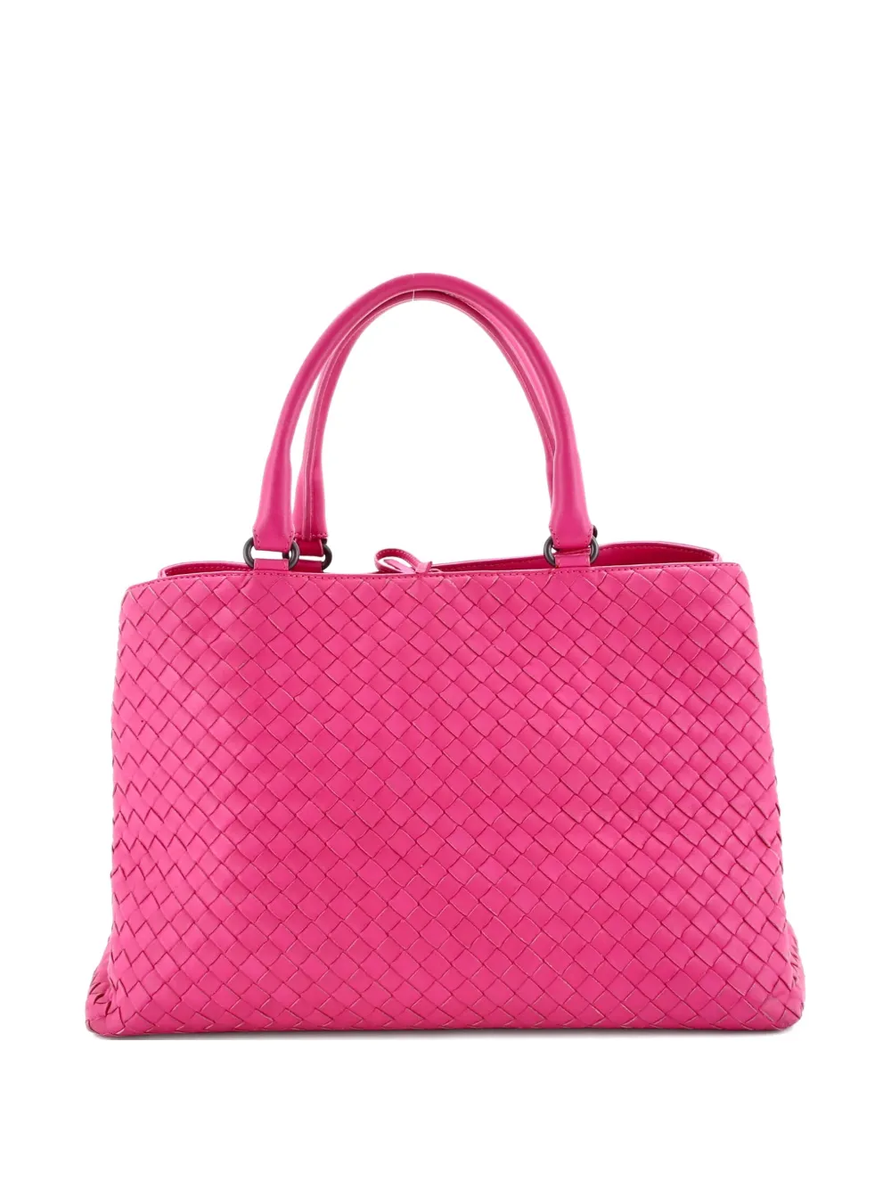 Pre-owned Bottega Veneta Milano Intrecciato Nappa Large Tote Bag In Pink