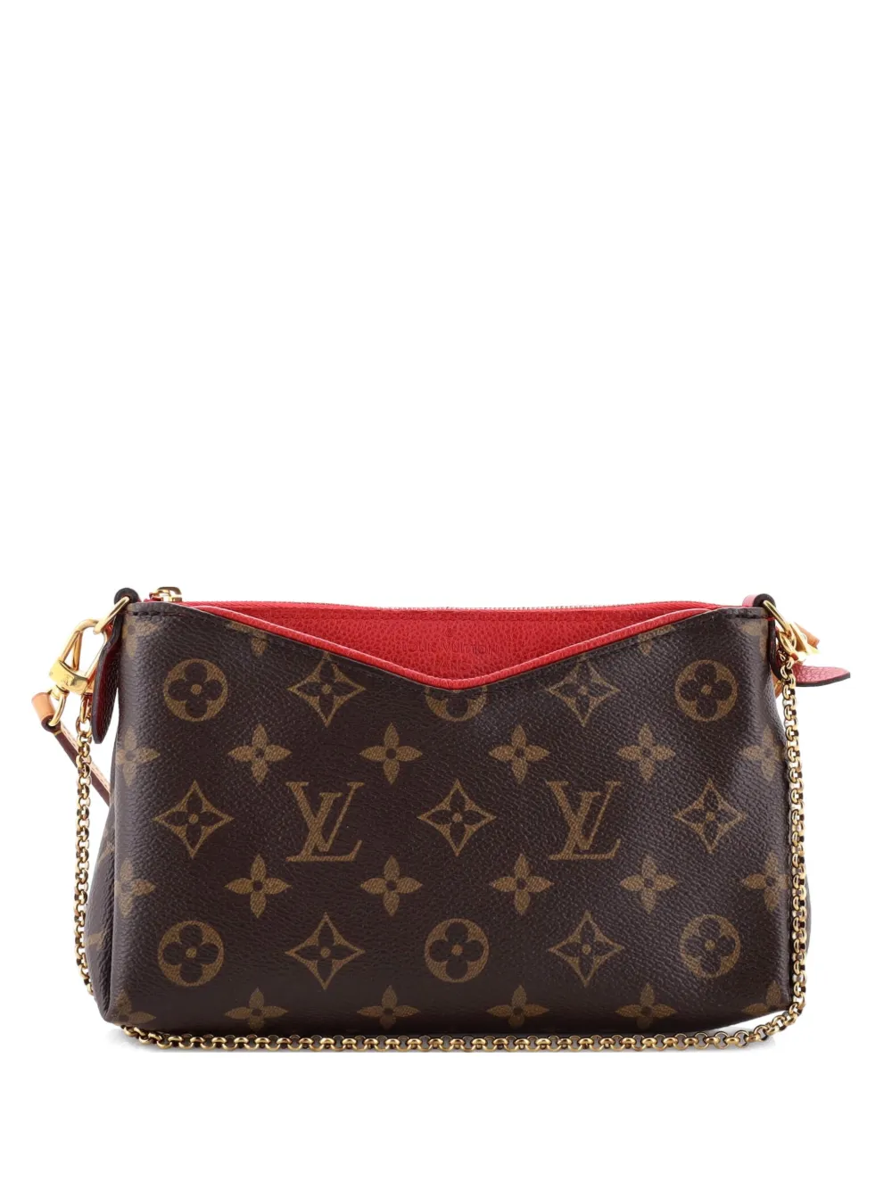 Louis Vuitton Pre-Owned Pallas Monogram Canvas with Leather clutch bag | marrón | Image 1