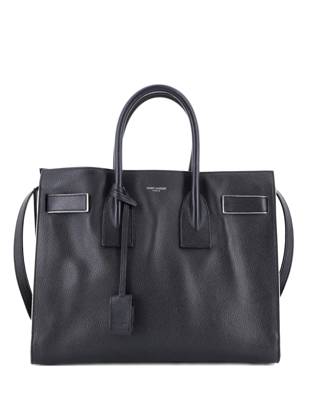 Pre-owned Saint Laurent Sac De Jour Bag Leather Small Satchel In Black