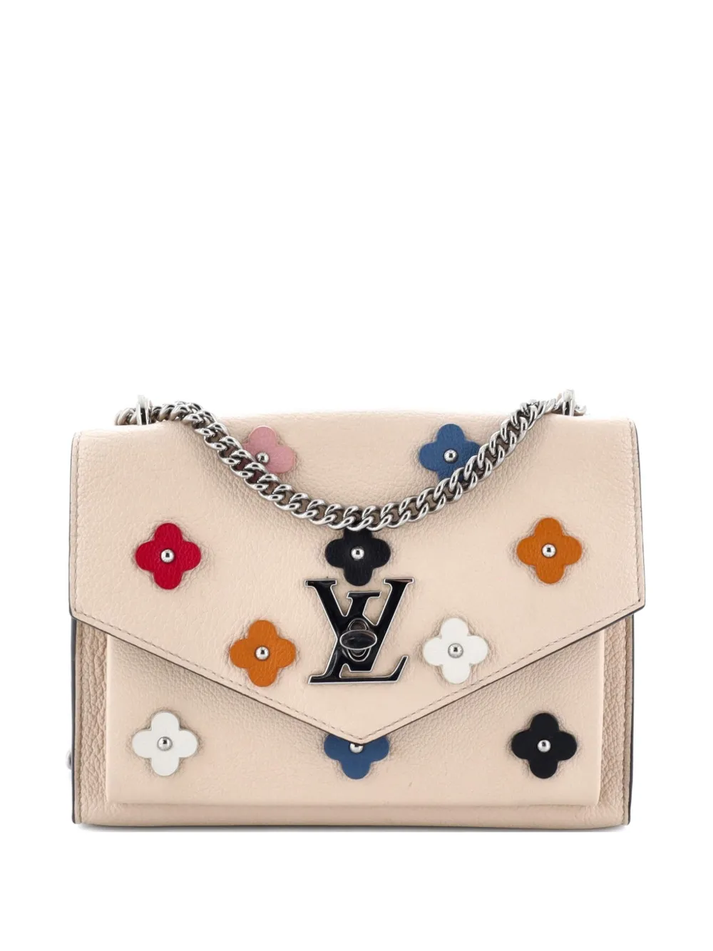 Louis Vuitton Pre-Owned Mylockme Handbag Flower Embellished Leather BB crossbody bag - Multicolore