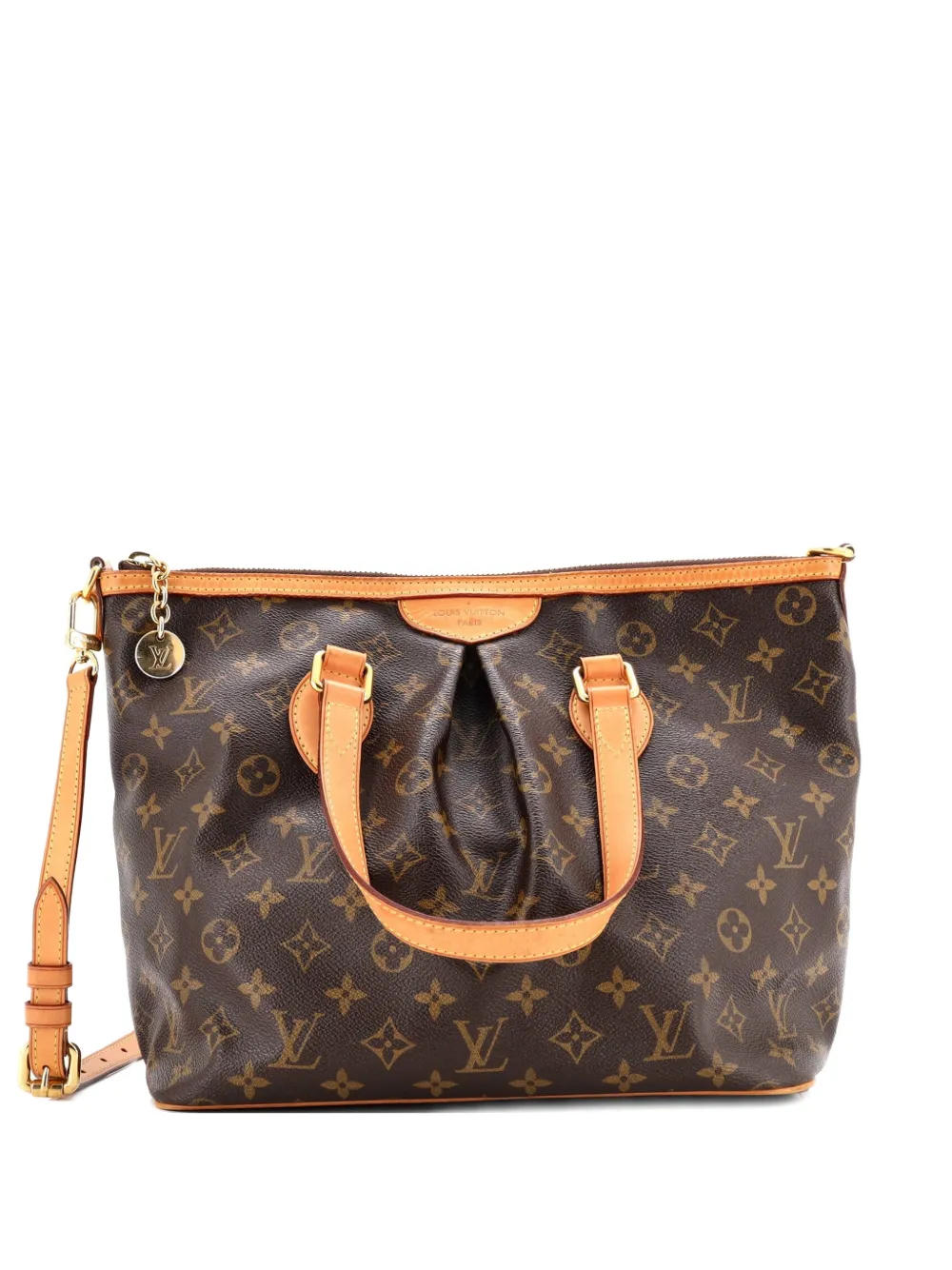 Pre-owned Louis Vuitton Palermo Handbag Monogram Canvas Pm Tote Bag In Brown