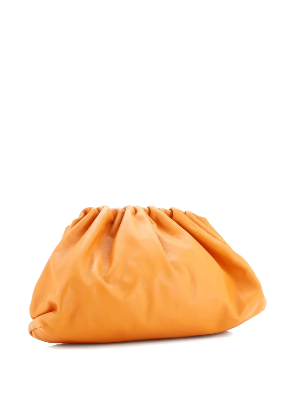 BOTTEGA VENETA Pre-owned The Pouch Leather Teen Clutch Bag In Orange