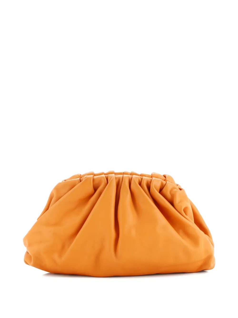 BOTTEGA VENETA Pre-owned The Pouch Leather Teen Clutch Bag In Orange