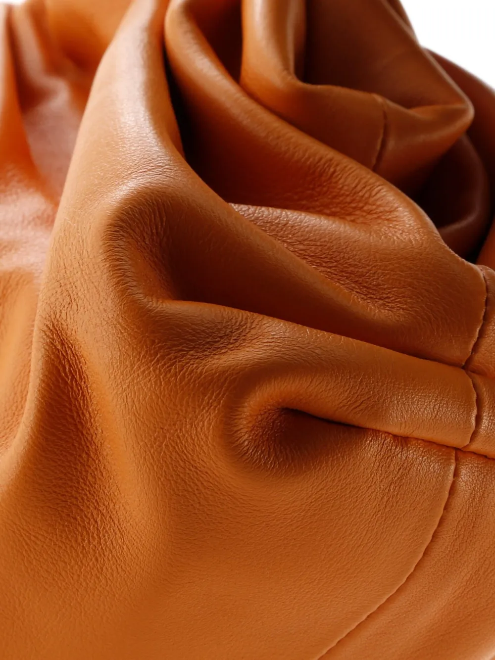 BOTTEGA VENETA Pre-owned The Pouch Leather Teen Clutch Bag In Orange