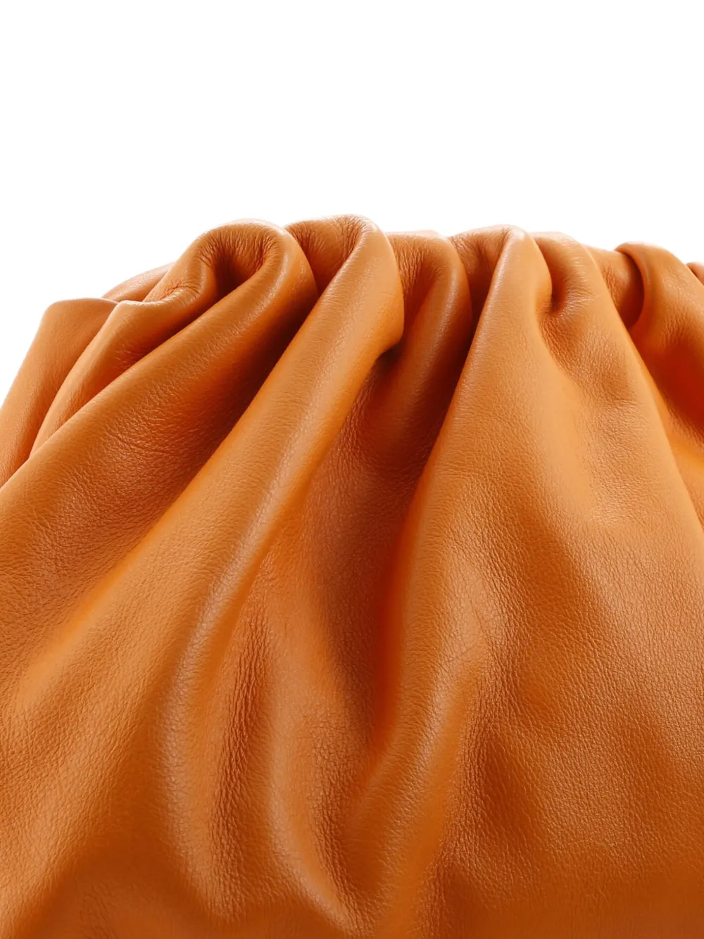 BOTTEGA VENETA Pre-owned The Pouch Leather Teen Clutch Bag In Orange