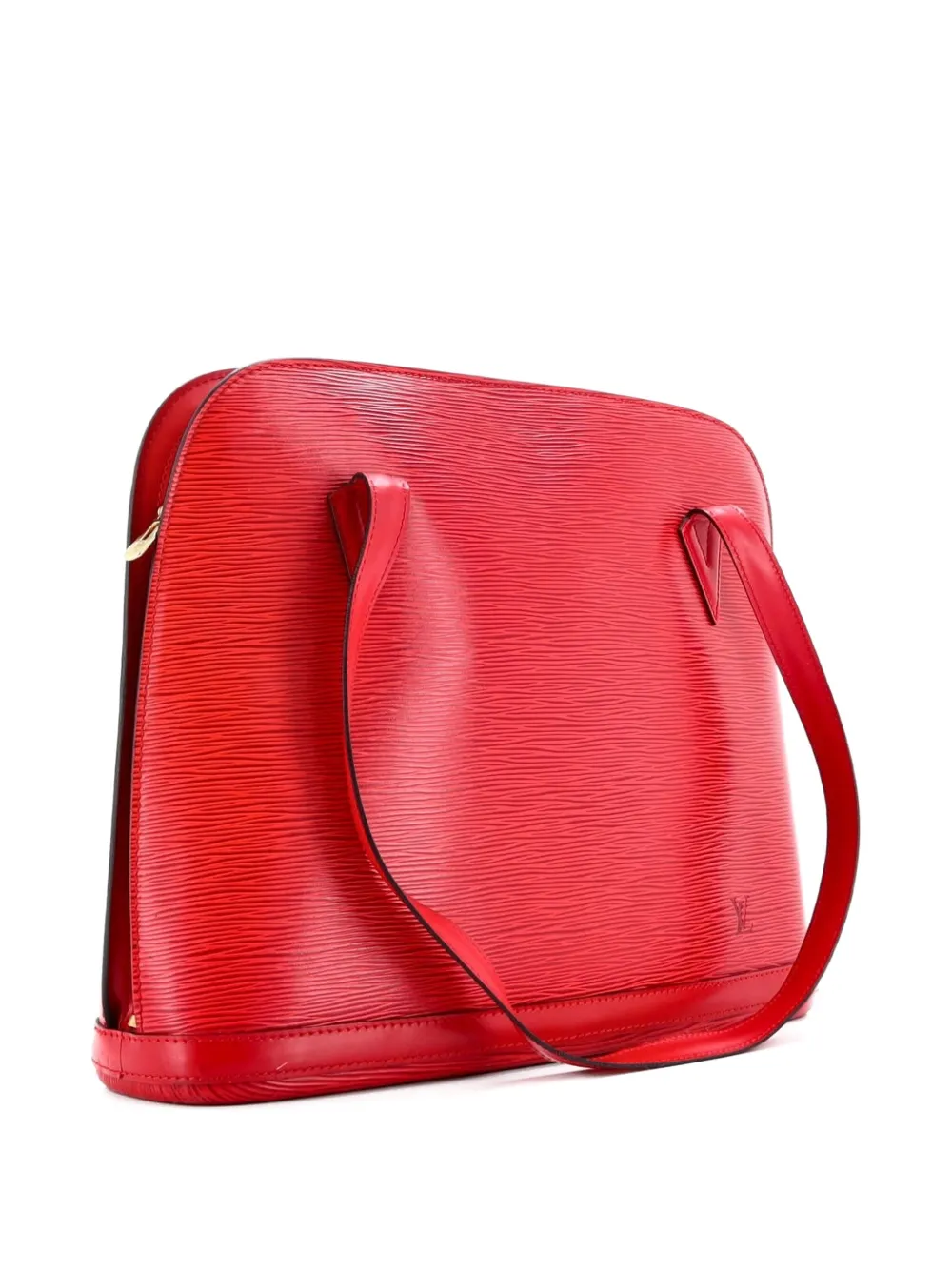 Pre-owned Louis Vuitton Lussac Handbag Epi Leather Shoulder Bag In Red