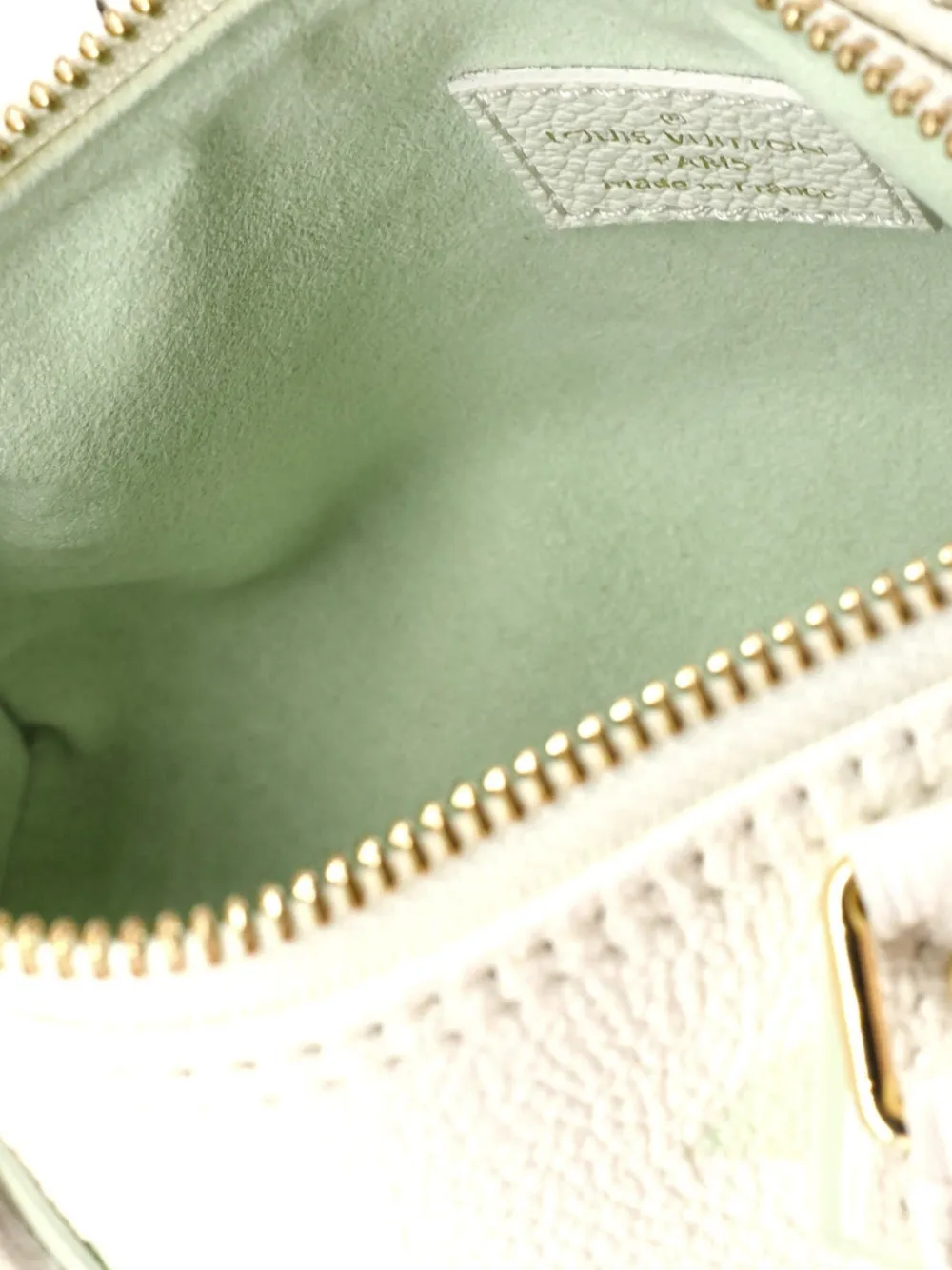 LOUIS VUITTON Pre-owned Chain Speedy Bandouliere Nm Bag Bicolor Monogram Empreinte Giant Nano Shoulder Bag In Green