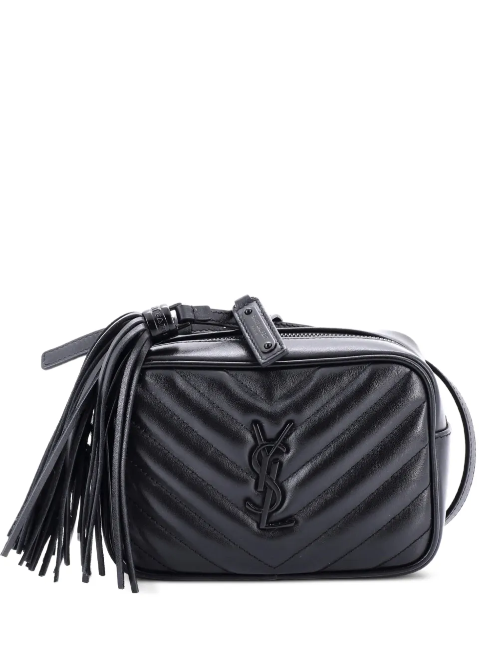 Saint Laurent Pre-Owned Lou Matelasse Chevron Leather belt bag - Nero