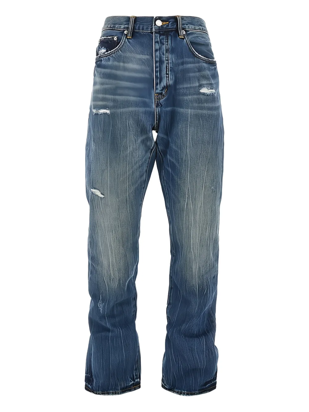 Purple Brand P011 Relaxed Straight Jeans In Blue