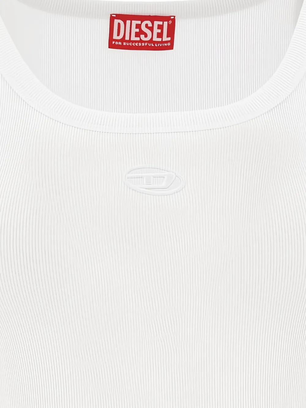  Diesel Ribbed Sleeveless Top - White 