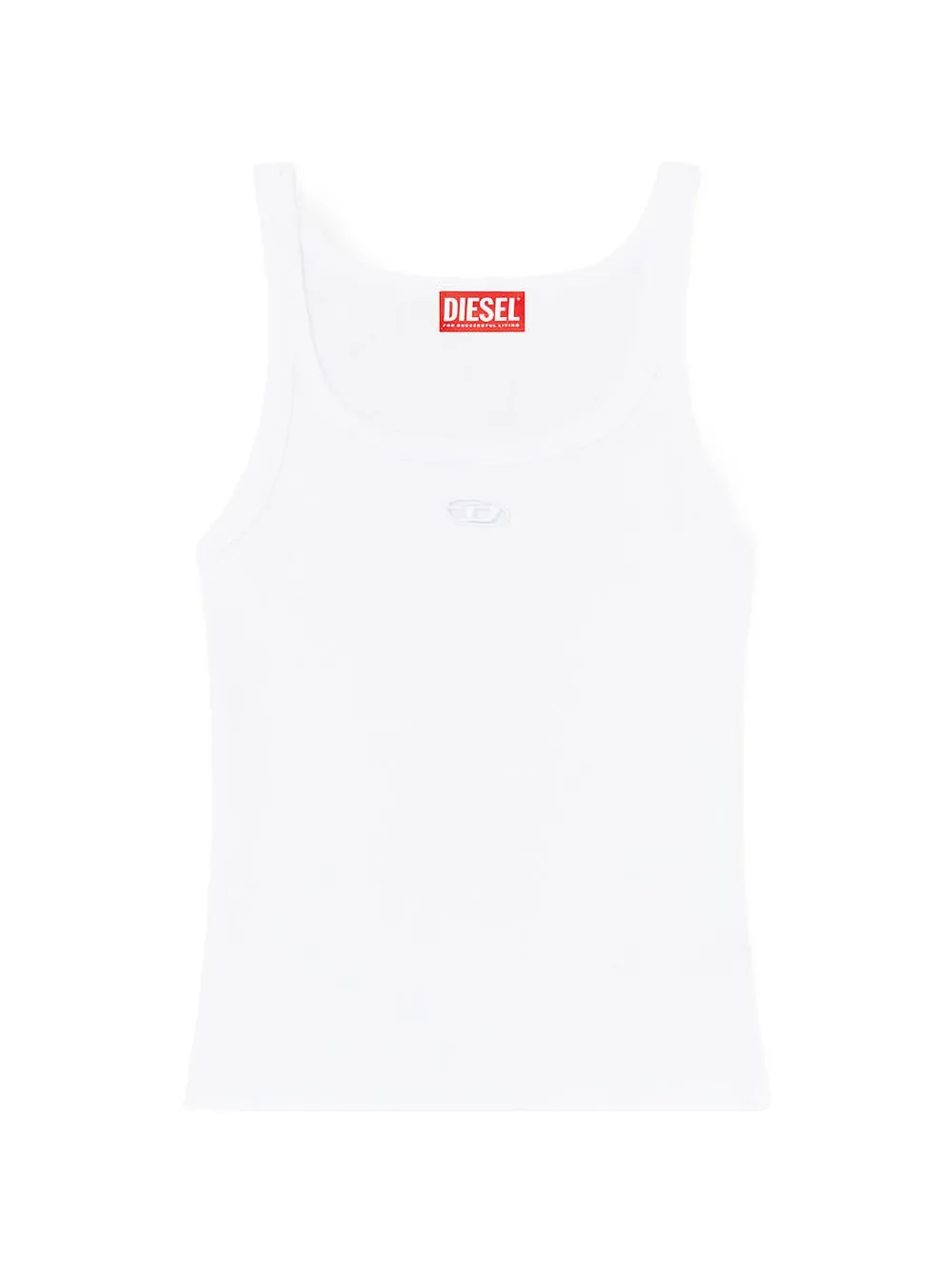 Diesel ribbed sleeveless top - Bianco