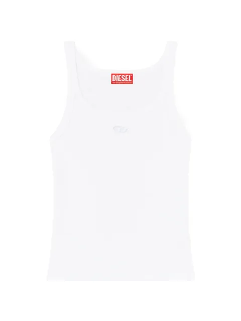 Diesel slim tank top with laser-cut Oval D
