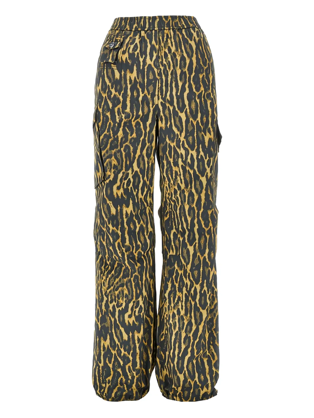 GANNI leopard-print trousers - Marrone