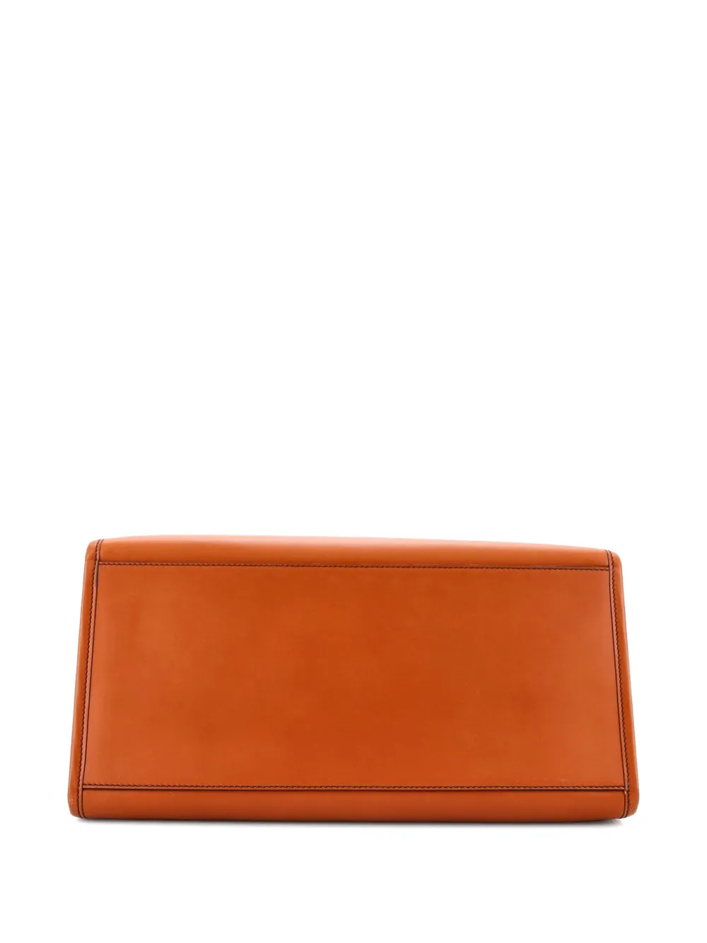 Pre-owned Fendi Sunshine Shopper Leather Large Tote Bag In Brown