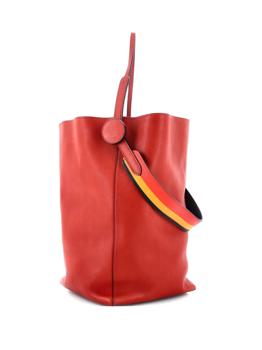 Pre-owned Hermes Licol Bag Volupto 17 Bucket Bag In Brown