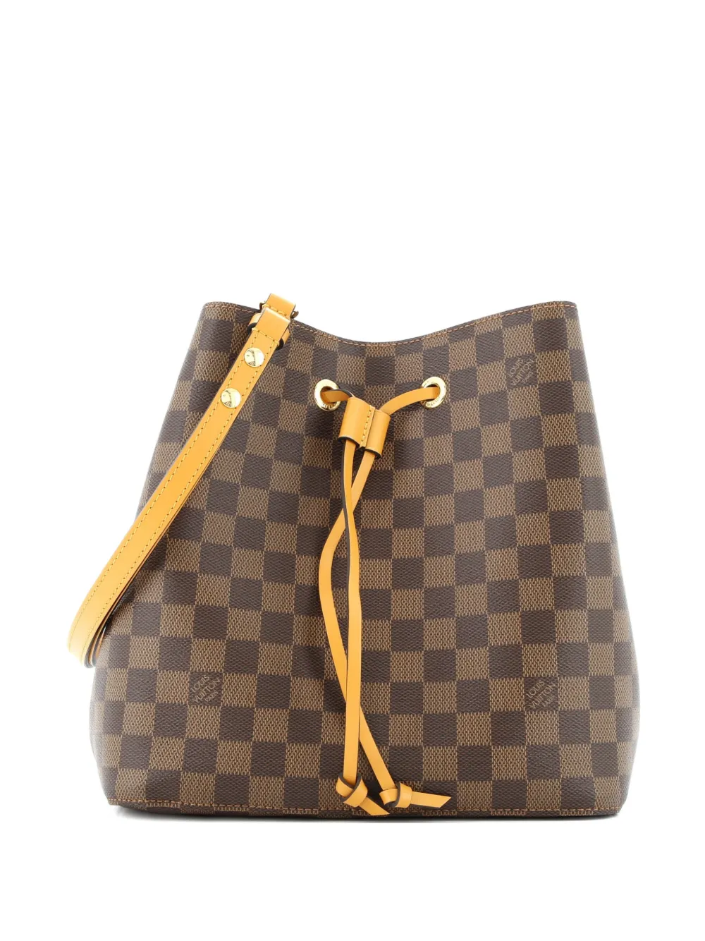 Louis Vuitton Pre-Owned NeoNoe Handbag Damier with Leather MM bucket bag - Marrone