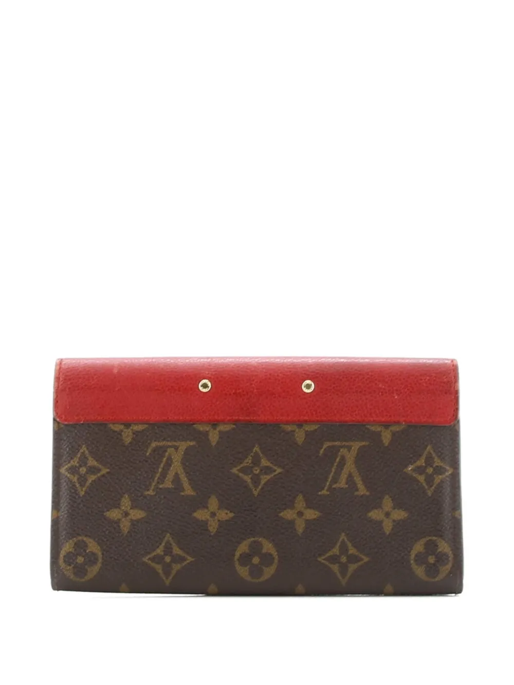 LOUIS VUITTON Pre-owned Pallas Wallet Monogram Canvas And Calfskin Small Wallets In Brown