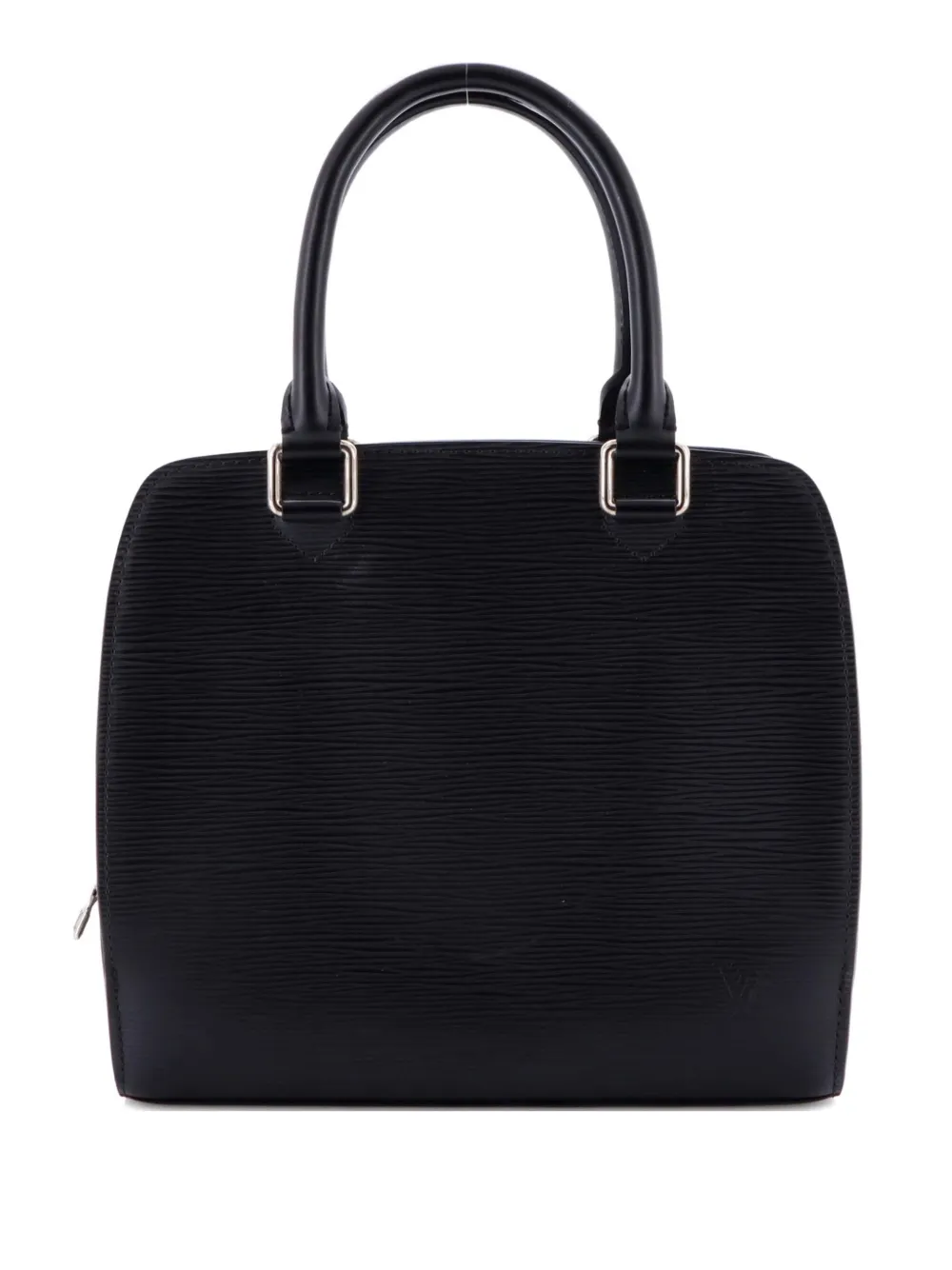 Pre-owned Louis Vuitton Pont Neuf Handbag Epi Leather Pm Satchel In Black