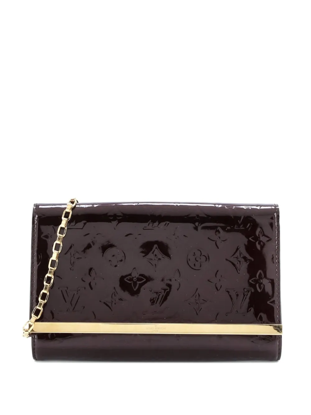 Pre-owned Louis Vuitton Ana Bag Monogram Vernis Clutch Bag In Red