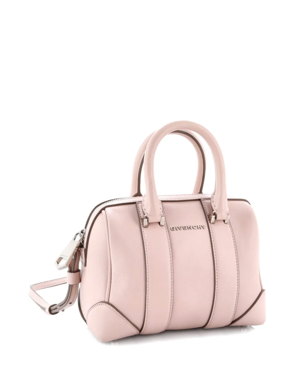 Pre-owned Givenchy Lucrezia Duffle Bag Leather Micro Satchel In Pink