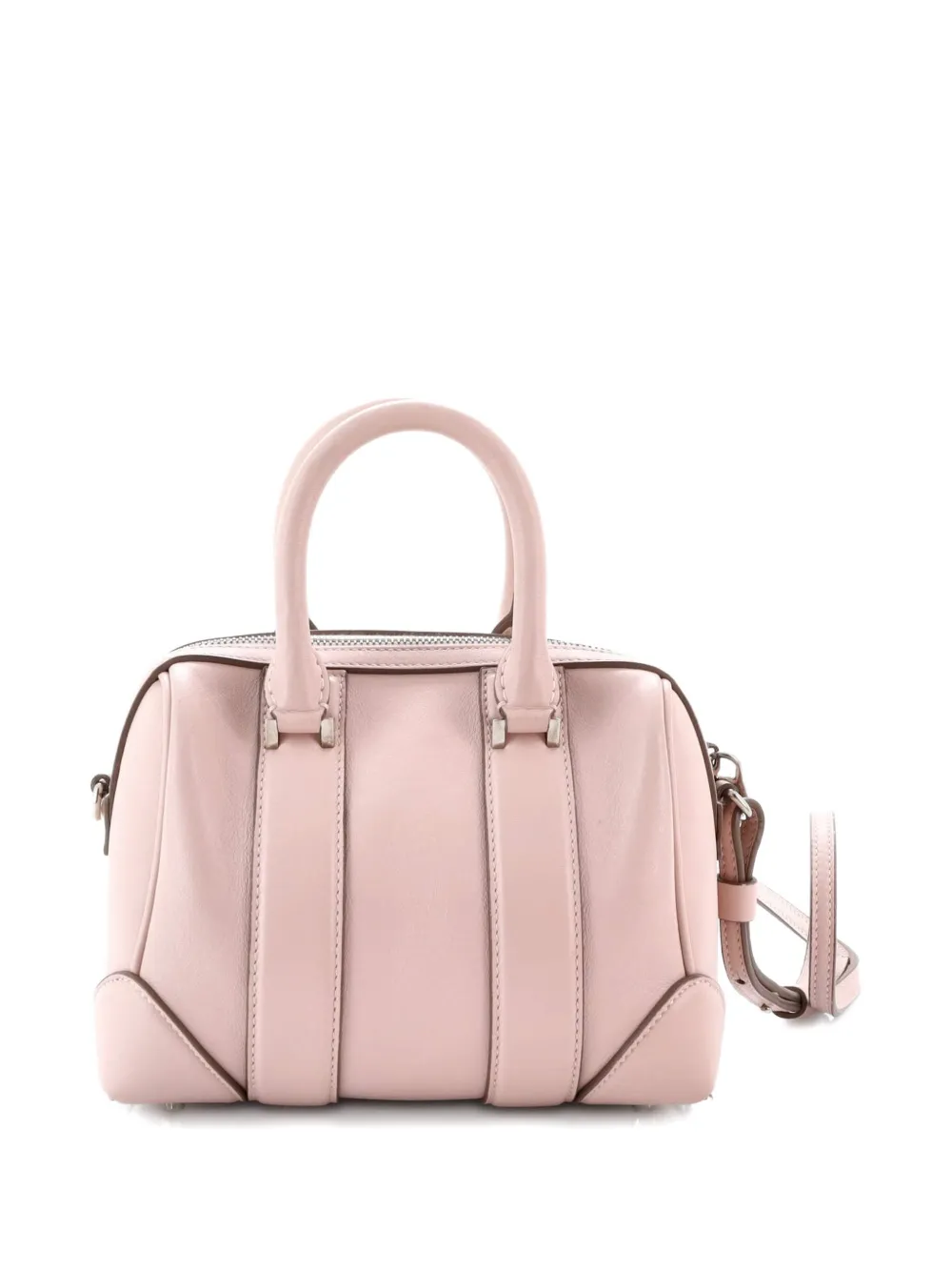 Pre-owned Givenchy Lucrezia Duffle Bag Leather Micro Satchel In Pink