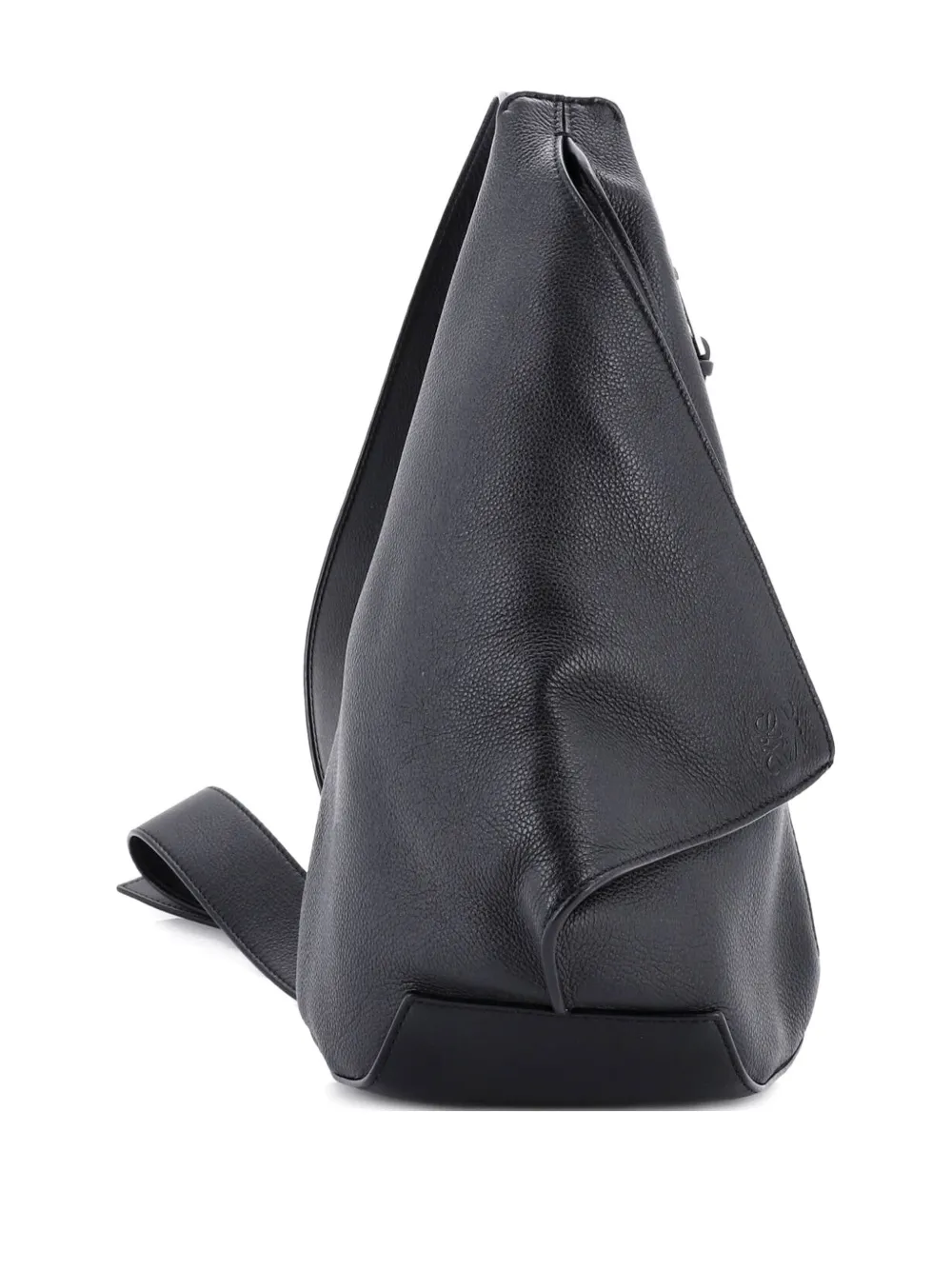 Pre-owned Loewe Anton Sling Bag Leather Small Belt Bag In Black