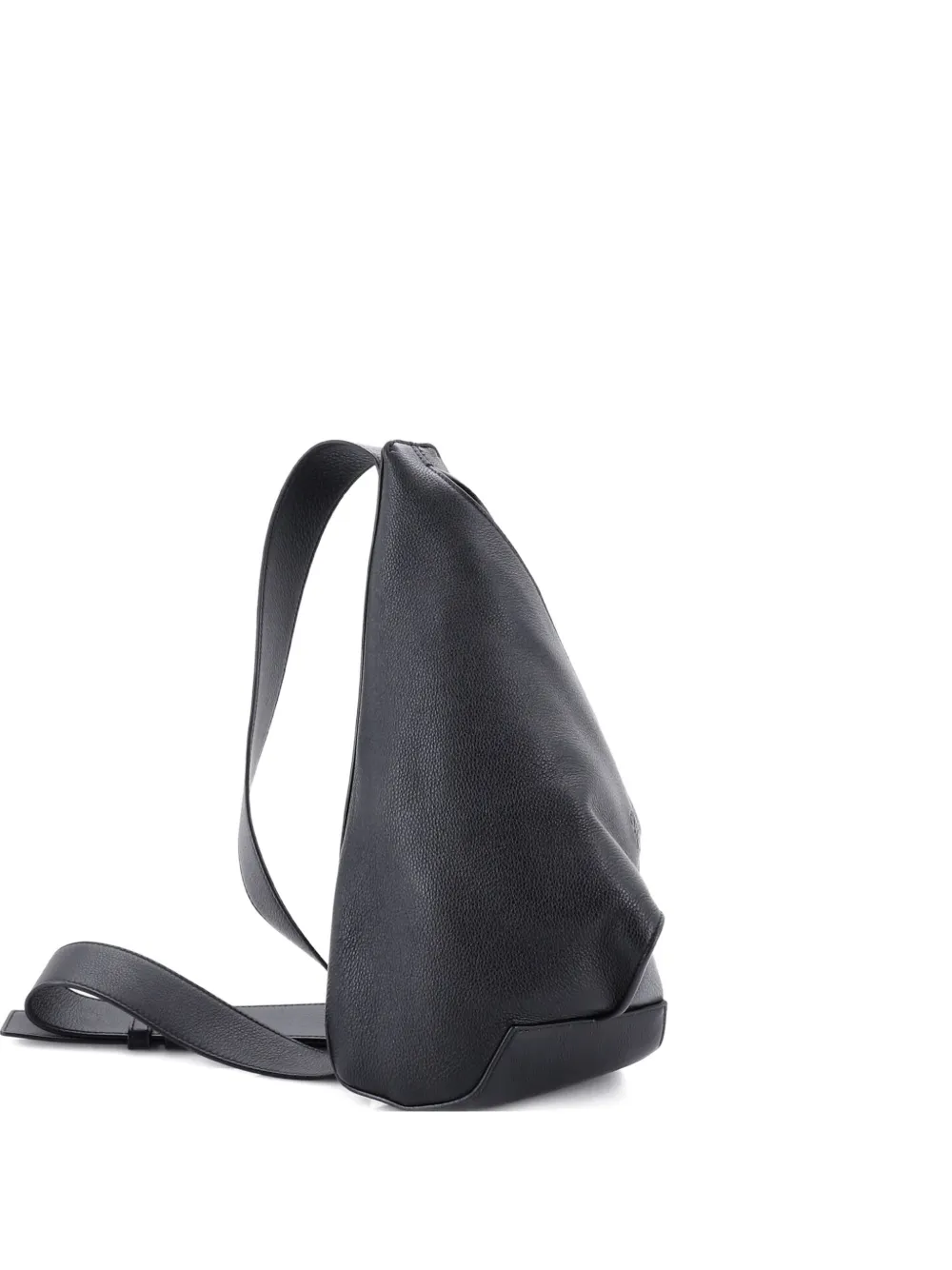 Pre-owned Loewe Anton Sling Bag Leather Small Belt Bag In Black