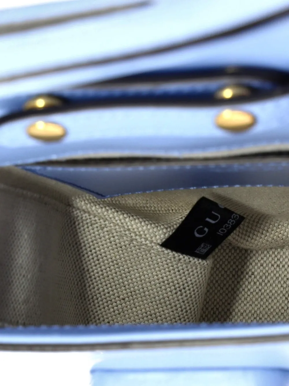 Pre-owned Gucci Bamboo Top Handle Backpack Leather Mini Satchel In Blue