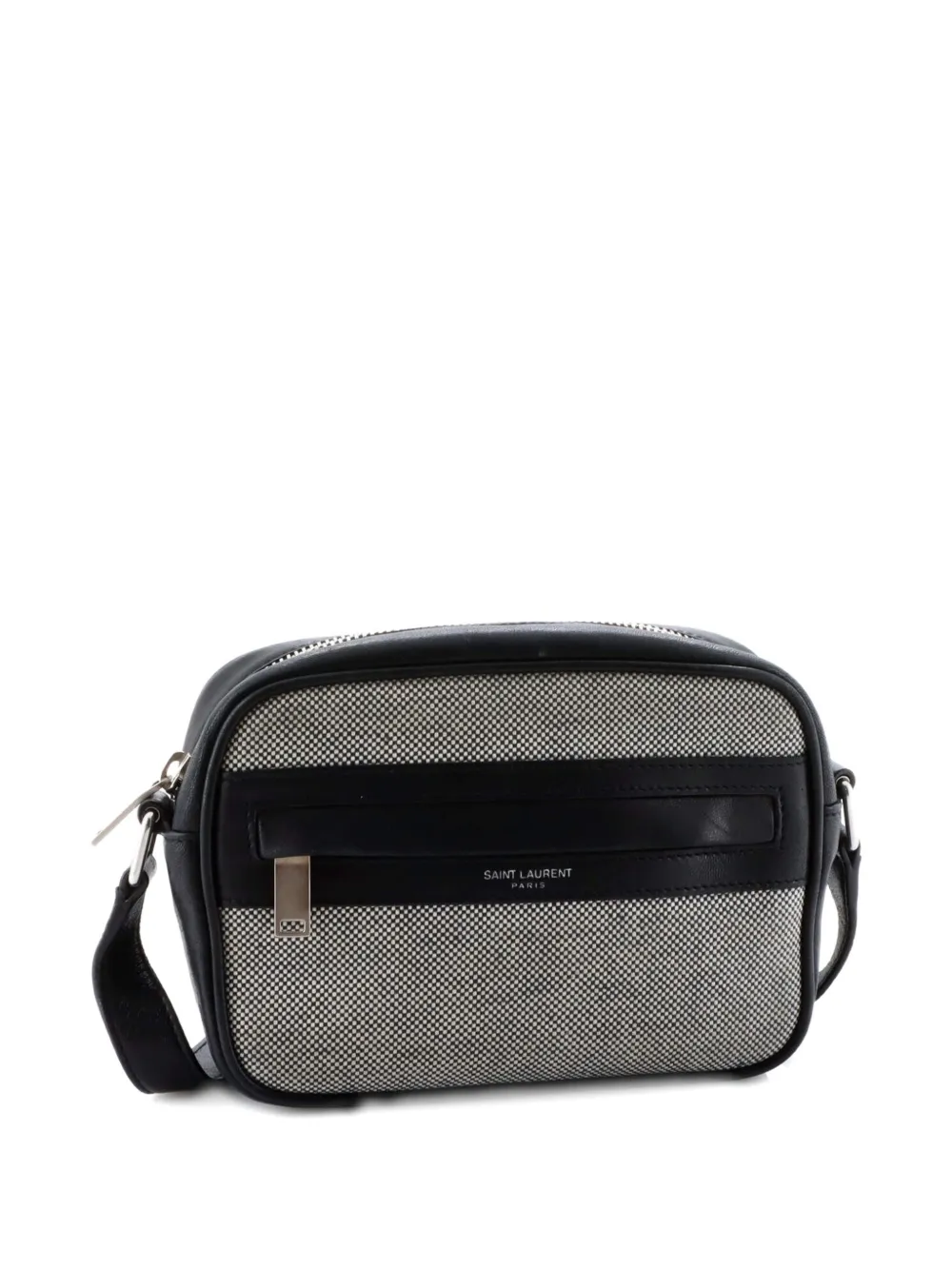 SAINT LAURENT Pre-owned Camp Camera Bag Leather Small Crossbody Bag In Black