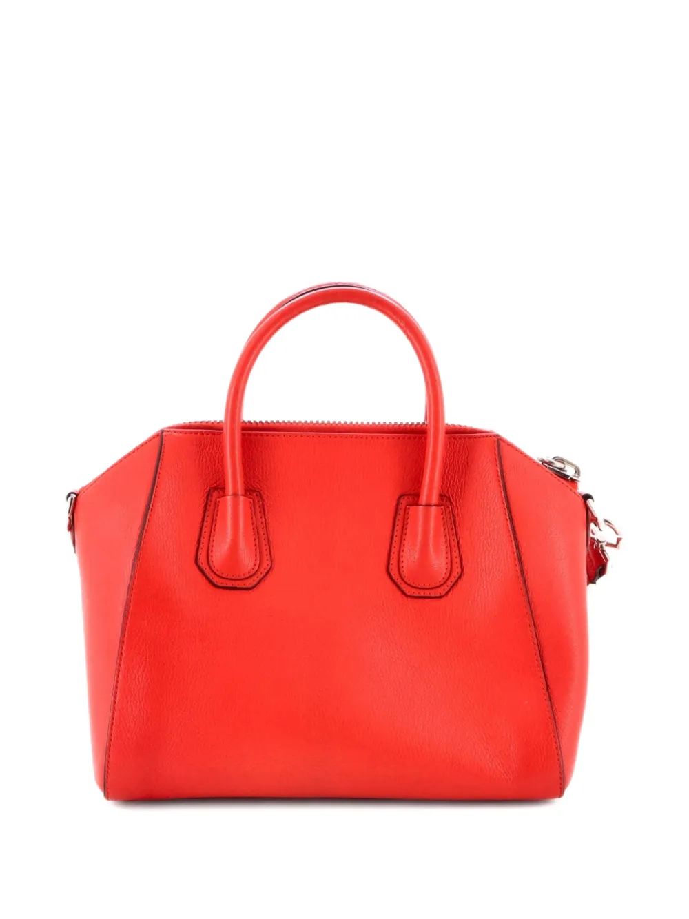 Pre-owned Givenchy Antigona Bag Leather Medium Satchel In Red