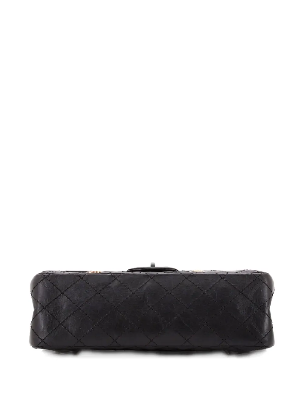 Pre-owned Chanel Space Charms Reissue 2.55 Flap Bag Quilted Aged Calfskin 225 Shoulder Bag In Black