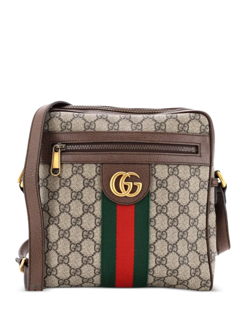 Gucci Pre-Owned Ophidia Messenger Bag GG Coated Canvas Small crossbody bag - Marrone