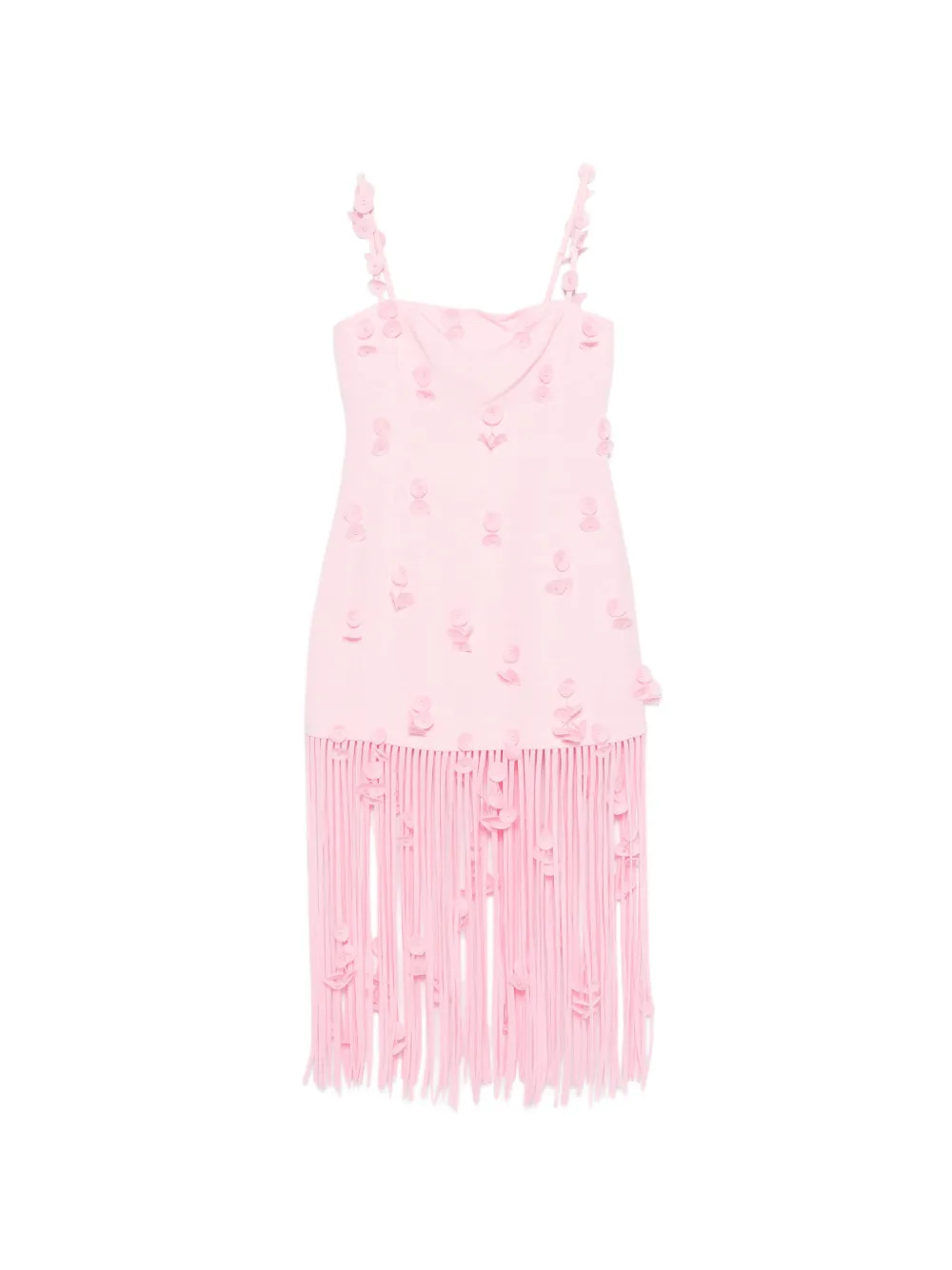 Simkhai Juliana floral fringed midi dress - Rosa