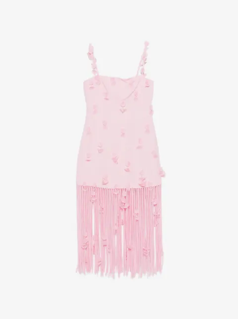 SIMKHAI  floral fringed midi dress