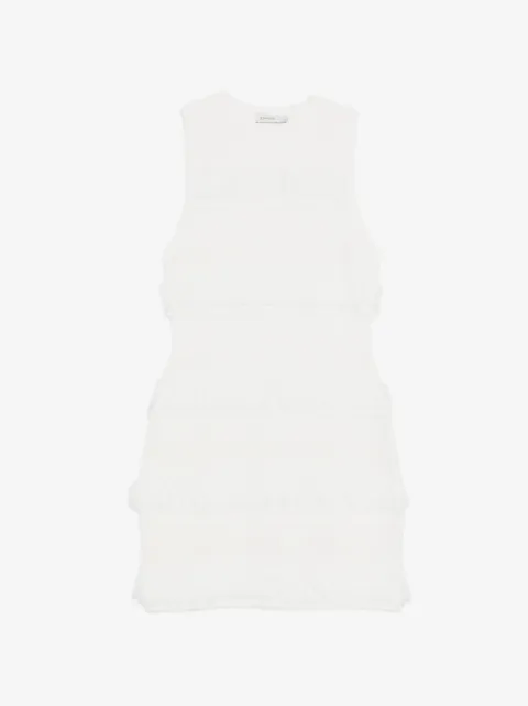 SIMKHAI  vestido corto a rayas con flecos