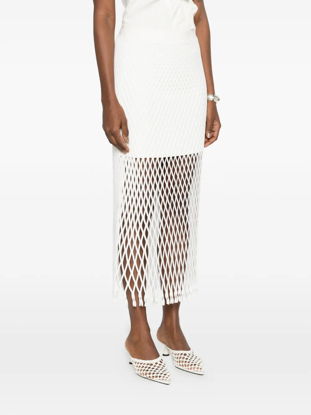  Simkhai White Midi Skirt 