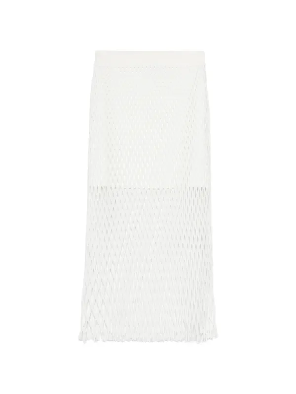 Simkhai White Midi Skirt