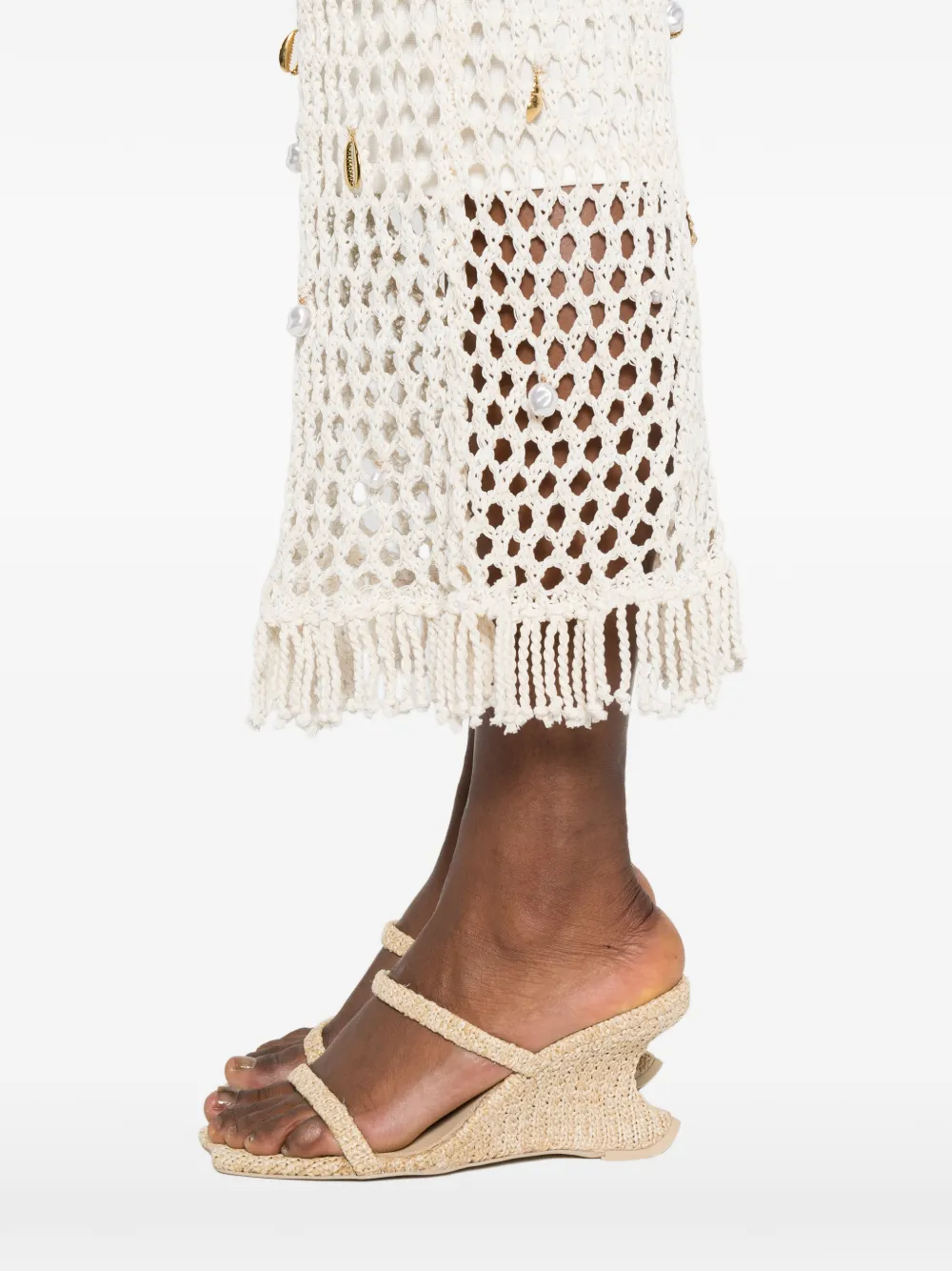 Simkhai Gebreide midi-jurk Beige