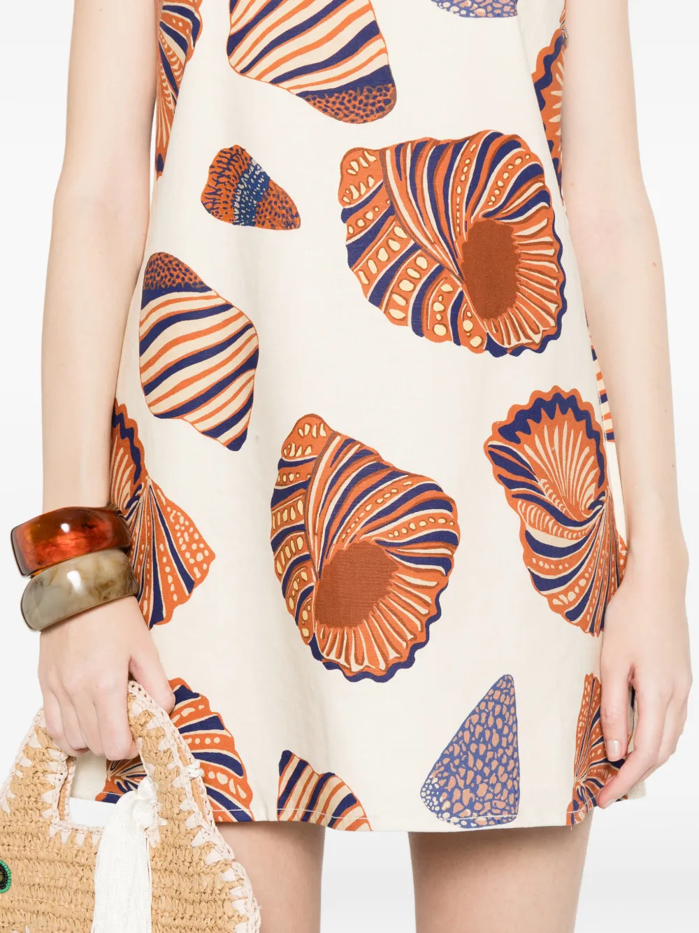 Sahara Shell-Print Mini Dress