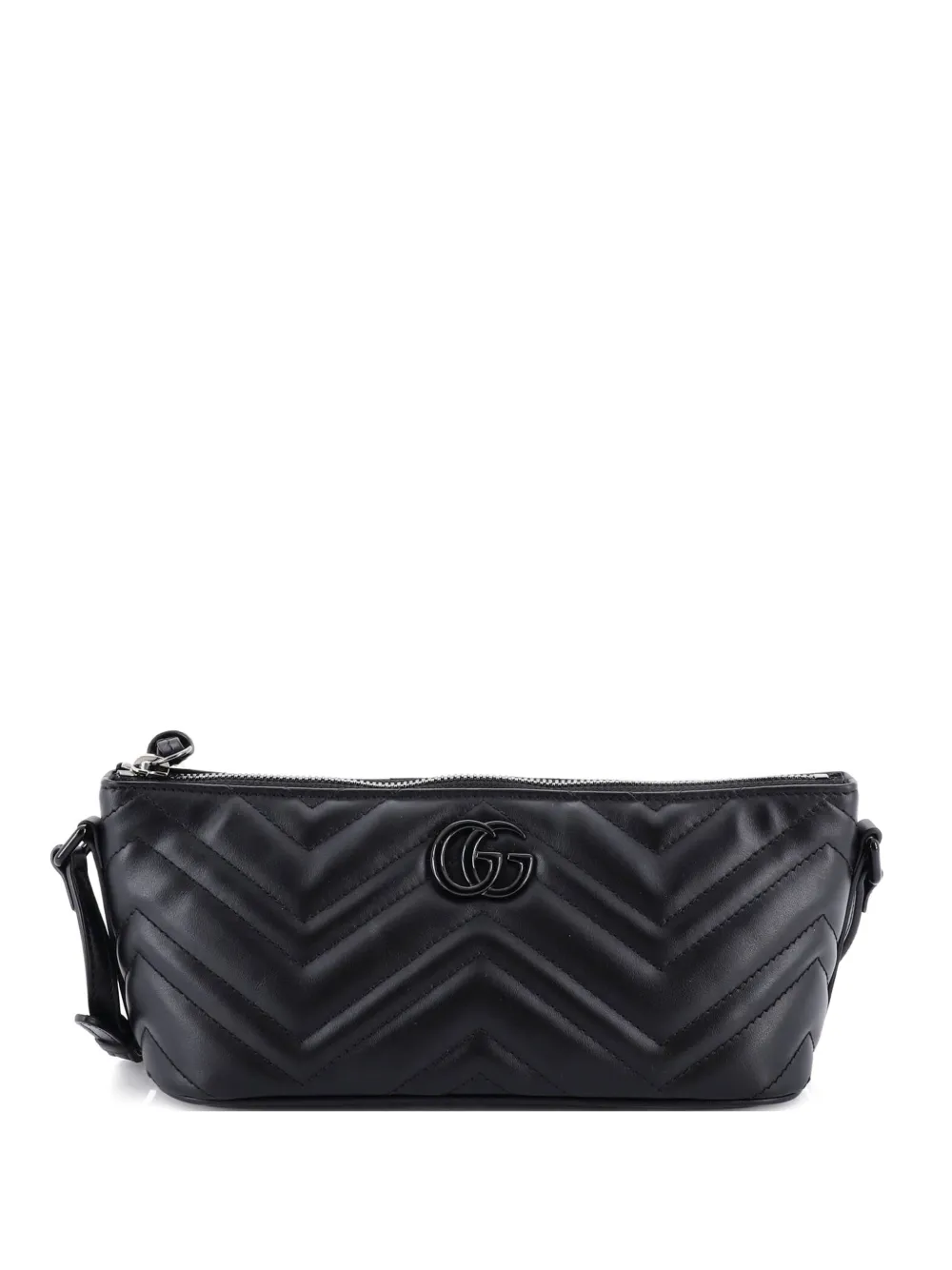 Gucci Pre-Owned GG Marmont Pochette Shoulder Bag Matelasse Leather Small hobo bag - Nero